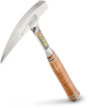 Rock Pick - 22 oz USA Made Geology Hammer with Pointed Tip & Genuine Leather Grip - E30 Rock Pick - 22 oz USA Made Geology Hammer with Pointed Tip & Genuine Leather Grip - E30