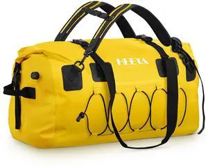 HEETA Waterproof Duffel Bag Motorcycle Dry Bag Backpack, Extra Large Rolltop Travel Duffle Bags with Straps & Handles for Kayaking Rafting Boating Canoeing Camping Gym Beach (Yellow, 60L) HEETA Waterproof Duffel Bag Motorcycle Dry Bag Backpack, Extra Large Rolltop Travel Duffle Bags with Straps & Handles for Kayaking Rafting Boating Canoeing Camping Gym Beach (Yellow, 60L)