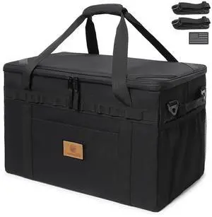 Lemubeane Tactical Camping Storage Bag Utility Tote Bag Organizer with Axe Holder & Shoulder Strap (Black, X-Large (57L)) Lemubeane Tactical Camping Storage Bag Utility Tote Bag Organizer with Axe Holder & Shoulder Strap (Black, X-Large (57L))