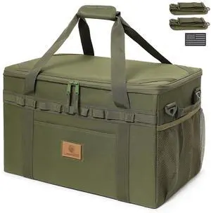 Lemubeane Tactical Camping Storage Bag Utility Tote Bag Organizer with Axe Holder & Shoulder Strap (OD Green, X-Large (57L)) Lemubeane Tactical Camping Storage Bag Utility Tote Bag Organizer with Axe Holder & Shoulder Strap (OD Green, X-Large (57L))