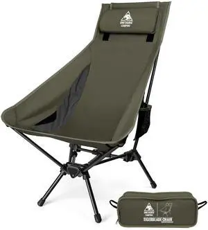 ONETIGRIS Tigerblade High Back Camping Chair with Pillow Design, Comfortable Widened Seat Folding Chair ONETIGRIS Tigerblade High Back Camping Chair with Pillow Design, Comfortable Widened Seat Folding Chair