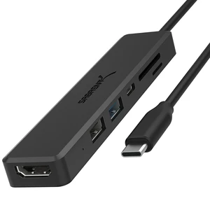 USB-C Hub, 4K HDMI, 60W PD, USB 3.0/2.0, SD Reader (HB-TC6C) 4K HDMI; 60W power delivery; USB 3.0 + USB 2.0; SD/microSD card reader; multiport USB-C Hub, 4K HDMI, 60W PD, USB 3.0/2.0, SD Reader (HB-TC6C) 4K HDMI; 60W power delivery; USB 3.0 + USB 2.0; SD/microSD card reader; multiport