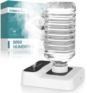 HOMDIS Portable Humidifiers for Travel, Small Mini Humidifier with Auto Shut-Off, Nightlight and Storage Bag for Hotel, Bedroom or Office, Plant Humidifier Indoor, White HOMDIS Portable Humidifiers for Travel, Small Mini Humidifier with Auto Shut-Off, Nightlight and Storage Bag for Hotel, Bedroom or Office, Plant Humidifier Indoor, White