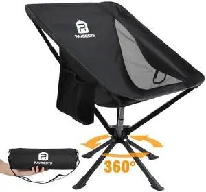 Raynesys 1 Pack Portable Camping Chair, Flexible 360° Rotation, Easy Carry, 8 Seconds Quick Setup Folding Camping Chair, 3.8Lb Lightweight Folding Chairs for Hiking, Beach, Sporting, Travel Raynesys 1 Pack Portable Camping Chair, Flexible 360° Rotation, Easy Carry, 8 Seconds Quick Setup Folding Camping Chair, 3.8Lb Lightweight Folding Chairs for Hiking, Beach, Sporting, Travel