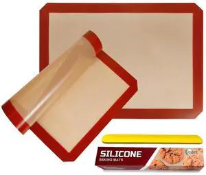 STATINT Non-Stick Silicone Baking Mat, Premium Food Safe - Pack of 2, for Cookie Oven Reusable Mat, 16.5" x 11.6" STATINT Non-Stick Silicone Baking Mat, Premium Food Safe - Pack of 2, for Cookie Oven Reusable Mat, 16.5" x 11.6"