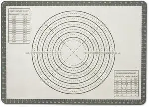 Amazon Basics Nonstick Silicone Pastry Baking Mat with Measurements, BPA-Free, Oven-Safe, Extra Large 20 x 28 in Amazon Basics Nonstick Silicone Pastry Baking Mat with Measurements, BPA-Free, Oven-Safe, Extra Large 20 x 28 in