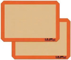 MMmat Silicone Baking Mat - Best German Silicone - Non Slip Silicone Baking Sheet, Non Stick Reusable Silicone Mats for Baking, Oven Liner, Counter Mat - Half Sheet Baking Mat, Set of 2 MMmat Silicone Baking Mat - Best German Silicone - Non Slip Silicone Baking Sheet, Non Stick Reusable Silicone Mats for Baking, Oven Liner, Counter Mat - Half Sheet Baking Mat, Set of 2