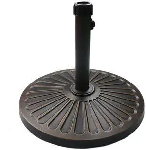 Sunnyglade 18" 30.2-lbs Heavy Duty Round Antiqued Umbrella Base for Patio, Outdoor - Bronze Sunnyglade 18" 30.2-lbs Heavy Duty Round Antiqued Umbrella Base for Patio, Outdoor - Bronze