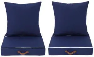 Enipate Outdoor Deep Seat Cushion Set of 2, Weather Resistant Patio Furniture Cushions with Zipper and Handle, 24 x 24 x 5 inch Outdoor Wicker Chair Cushions for Patio,Yard,Garden Enipate Outdoor Deep Seat Cushion Set of 2, Weather Resistant Patio Furniture Cushions with Zipper and Handle, 24 x 24 x 5 inch Outdoor Wicker Chair Cushions for Patio,Yard,Garden