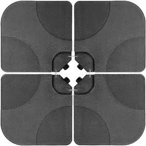 InfiniPower 176lbs Capacity Heavy-Duty Cantilever Offset Patio Umbrella Base Square Stand Plate with U Locking for Water or Sand, Black InfiniPower 176lbs Capacity Heavy-Duty Cantilever Offset Patio Umbrella Base Square Stand Plate with U Locking for Water or Sand, Black