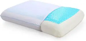 Cool Gel Cooling Pillow for Sleeping, Standard Size Cooling Memory Foam Pillow for Hot Sleepers, Reversible Ergonomic Design, Pressure Relief, Spine Alignment, Side, Back Contouring Support Cool Gel Cooling Pillow for Sleeping, Standard Size Cooling Memory Foam Pillow for Hot Sleepers, Reversible Ergonomic Design, Pressure Relief, Spine Alignment, Side, Back Contouring Support