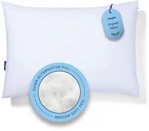 Casper Sleep Original Pillow, Standard Size Medium Soft Feel, Down-Alternative Fill, Supports Side, Back & Stomach Sleepers, Neck Pain Relief, Machine Washable Casper Sleep Original Pillow, Standard Size Medium Soft Feel, Down-Alternative Fill, Supports Side, Back & Stomach Sleepers, Neck Pain Relief, Machine Washable