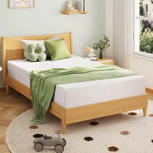 EGOHOME 6 Inch Twin Mattress for Kids, Memory Foam Mattress with Cooling Green Tea Gel, Relieve Pressure with Medium Firm Support, CertiPUR-US Certified, 75''L x 38''W, White EGOHOME 6 Inch Twin Mattress for Kids, Memory Foam Mattress with Cooling Green Tea Gel, Relieve Pressure with Medium Firm Support, CertiPUR-US Certified, 75''L x 38''W, White