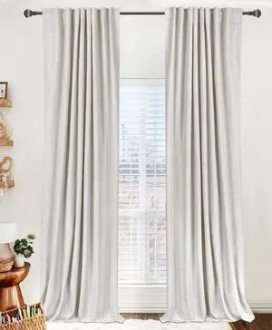 100% Blackout Shield Linen Blackout Curtains for Bedroom 108 Inches Long, Back Tab/Rod Pocket Living Room Drapes, Thermal Insulated Blackout Curtains 2 Panels Set, 50" W x 108" L, Beige 100% Blackout Shield Linen Blackout Curtains for Bedroom 108 Inches Long, Back Tab/Rod Pocket Living Room Drapes, Thermal Insulated Blackout Curtains 2 Panels Set, 50" W x 108" L, Beige