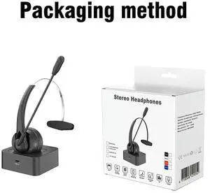 Bluetooth 5.4 Headset Adjustable Microphone Noise Canceling Headset Call Center Headset For Mobile Phones Char Bluetooth 5.4 Headset Adjustable Microphone Noise Canceling Headset Call Center Headset For Mobile Phones Char