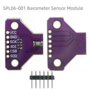 MCU-06 SPL06-001 module - Miniature digital pressure sensor, featuring high accuracy and low current consumption. For drones. MCU-06 SPL06-001 module - Miniature digital pressure sensor, featuring high accuracy and low current consumption. For drones.