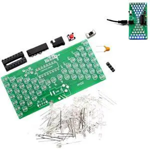 LED Hourglass Learning Kit - STC Microcontroller DIY Soldering Project for Beginners, Simulated Sand Flow Electronics Education LED Hourglass Learning Kit - STC Microcontroller DIY Soldering Project for Beginners, Simulated Sand Flow Electronics Education