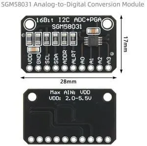 SGM58031 Analog-Digital Conversion Module - 16-bit High-Precision ADC Data Acquisition and Conversion Development Board SGM58031 Analog-Digital Conversion Module - 16-bit High-Precision ADC Data Acquisition and Conversion Development Board