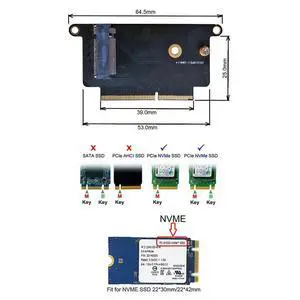SSD Hard Disk Adapter Card M.2 NVME To For PRO A1708 SSD Hard Disk Adapter Card SSD Hard Disk Adapter Card M.2 NVME To For PRO A1708 SSD Hard Disk Adapter Card