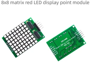 Square 8x8 matrix of red LED display points module, driven by 74hc595, 8*8 LED matrix display interface Square 8x8 matrix of red LED display points module, driven by 74hc595, 8*8 LED matrix display interface