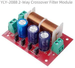 400W YLY-2088 2-Way Crossover Filter Module Audio Frequency Divider for Speakers Adjustable Treble & Bass Full Range Solder-Free 400W YLY-2088 2-Way Crossover Filter Module Audio Frequency Divider for Speakers Adjustable Treble & Bass Full Range Solder-Free