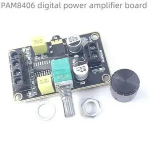 5V PAM8406 digital power amplifier board DIY small speaker, 5W+5W dual-channel stereo Class D power amplifier module 5V PAM8406 digital power amplifier board DIY small speaker, 5W+5W dual-channel stereo Class D power amplifier module