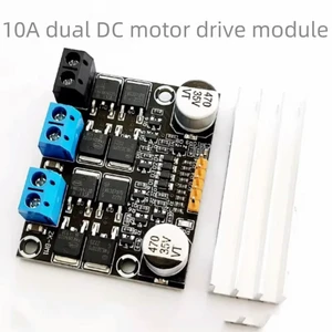 1Pcs 10A dual DC motor drive module forward and reverse PWM speed regulation dimming 3-18v low voltage high current 1Pcs 10A dual DC motor drive module forward and reverse PWM speed regulation dimming 3-18v low voltage high current