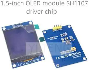 1 piece1.5 inch OLED module display SH1107 Driver chip 128*128 IIC I2C interface support UNO for 51 STM32 P22101 P22102 1 piece1.5 inch OLED module display SH1107 Driver chip 128*128 IIC I2C interface support UNO for 51 STM32 P22101 P22102