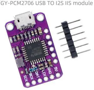 1Pcs GY-PCM2706 PCM2706 USB TO I2S IIS Module DAC MAC OTG decoder 1Pcs GY-PCM2706 PCM2706 USB TO I2S IIS Module DAC MAC OTG decoder