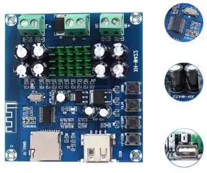 50W x 50W XH-M422 BT power amplifier board, USB flash drive, TF card playback, TPA3116D2 amplifier board 50W x 50W XH-M422 BT power amplifier board, USB flash drive, TF card playback, TPA3116D2 amplifier board