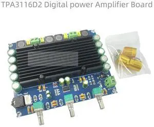 TPA3116D2 Digital power Amplifier Board 2.0 Dual channel 150W*2 audio amplifier module with high and low tone adjustment DC12-24 TPA3116D2 Digital power Amplifier Board 2.0 Dual channel 150W*2 audio amplifier module with high and low tone adjustment DC12-24