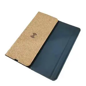 Phone Stand Included Charging Mouse Pad From Cork-Eco-Friendly Material Phone Stand Included Charging Mouse Pad From Cork-Eco-Friendly Material