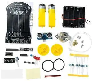 51 MCU Car DIY Electronic Kit Ultrasonic Obstacle Avoidance Car Automatic Ranging Robot Programming DIY Kit 51 MCU Car DIY Electronic Kit Ultrasonic Obstacle Avoidance Car Automatic Ranging Robot Programming DIY Kit