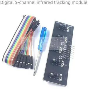 Light-resistant digital 5-channel infrared tracking sensor module with five-channel probe for ligent robot Light-resistant digital 5-channel infrared tracking sensor module with five-channel probe for ligent robot
