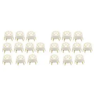 20PCS PCB 9Pin B9A Vacuum Tube Socket Audio HIFI DIY Amps For 12AX7 12AU7 12AT7 ECC81 ECC82 ECC83 Golden-Plate 20PCS PCB 9Pin B9A Vacuum Tube Socket Audio HIFI DIY Amps For 12AX7 12AU7 12AT7 ECC81 ECC82 ECC83 Golden-Plate