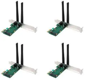 4X Card Mini PCI-E Express To PCI-E Adapter With 8 Antenna External For PC 4X Card Mini PCI-E Express To PCI-E Adapter With 8 Antenna External For PC