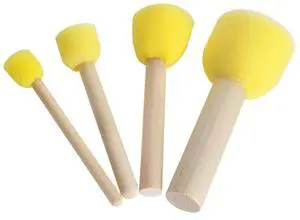 20Pcs Sponge Painting Brush Set Wooden Handle Drawing Brush for Graffiti Doodling DIY Art Craft Painting Accessories 20Pcs Sponge Painting Brush Set Wooden Handle Drawing Brush for Graffiti Doodling DIY Art Craft Painting Accessories