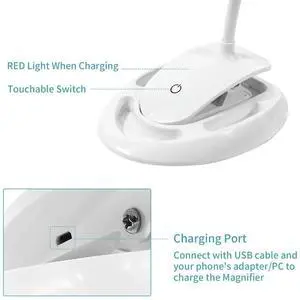Handheld Magnifier 3X 8X Illuminated Desk Table Led Lamp Magnifying Glass Rechargeable Magnifier With Light For Crafts Handheld Magnifier 3X 8X Illuminated Desk Table Led Lamp Magnifying Glass Rechargeable Magnifier With Light For Crafts