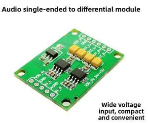 Audio Single-Ended Analog Input to Differential Balanced Analog Output Module Conversion Board Differential Audio Single-Ended Analog Input to Differential Balanced Analog Output Module Conversion Board Differential
