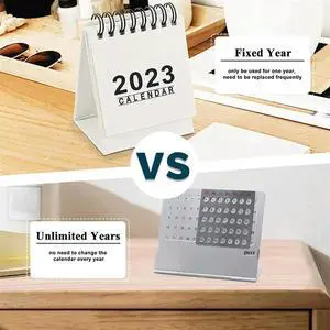 2Pack Mini Desk Calendar, Creative-Aluminum Alloy Perpetual Calendar, Adjustable Small Standing Monthly Desktop Calendar 2Pack Mini Desk Calendar, Creative-Aluminum Alloy Perpetual Calendar, Adjustable Small Standing Monthly Desktop Calendar