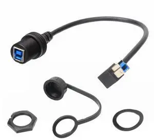 USB 3.0 Type-B Male To Female 30Cm Cable For Printer For External Hard Drives s VOIP Auxiliary Panel Mount Aux USB 3.0 Type-B Male To Female 30Cm Cable For Printer For External Hard Drives s VOIP Auxiliary Panel Mount Aux