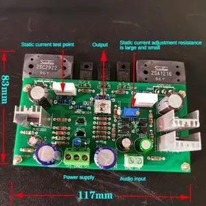 Sanken 1295/3264 HIFI 200W Power Amplifier Board DC24V-80V Sanken 1295/3264 HIFI 200W Power Amplifier Board DC24V-80V