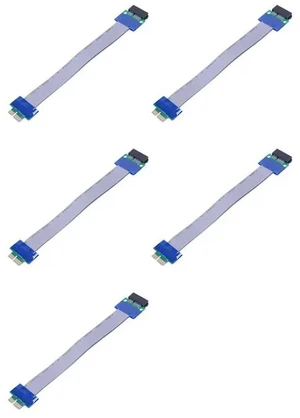 5X PCI-Express PCI-E 1X Riser Card Flex Extender Extension Cable For PC 5X PCI-Express PCI-E 1X Riser Card Flex Extender Extension Cable For PC