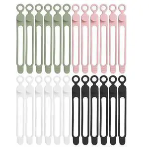 Cord Organizer For 24Pcs Silicone Cable Strap For Bundling Earphone, Phone , Computer Cords, Reusable Cable Ties Set Cord Organizer For 24Pcs Silicone Cable Strap For Bundling Earphone, Phone , Computer Cords, Reusable Cable Ties Set