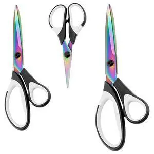 3Pcs Razor-Sharp Tailor Scissors ,Stainless Blades Shears Rubber Soft Grip Handle Multi-Purpose Fabric Scissors 3Pcs Razor-Sharp Tailor Scissors ,Stainless Blades Shears Rubber Soft Grip Handle Multi-Purpose Fabric Scissors