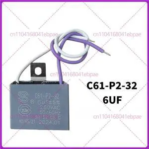 C61-P2-32 Start Capacitor 6UF Range Hood Universal With Link Line C61-P2-32 Start Capacitor 6UF Range Hood Universal With Link Line