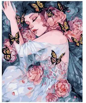 30X40CM DIY Diamond Painting Girl Flowers Full Round Rhinestone Decor Picture 30X40CM DIY Diamond Painting Girl Flowers Full Round Rhinestone Decor Picture