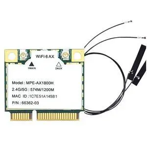 MPE-AX1800H MT7921 6 2.4G/5G Dual Band Gigabit Mini Pcie Adapter Network Card BT5.2 For 10/11 For Laptop Compatib MPE-AX1800H MT7921 6 2.4G/5G Dual Band Gigabit Mini Pcie Adapter Network Card BT5.2 For 10/11 For Laptop Compatib