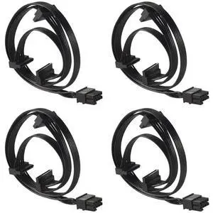 4X 8 Pin 1 To 3 Port SATA Driver Power Supply Cable For Cougar CMX1200 CMX1000 CMX800 CMX700, 8Pin To 3 SATA Cable 4X 8 Pin 1 To 3 Port SATA Driver Power Supply Cable For Cougar CMX1200 CMX1000 CMX800 CMX700, 8Pin To 3 SATA Cable