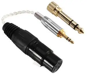 3.5Mm Male To 4 Pin XLR Balanced Female 7N OCC Silver Plated Adapter Cable 4 Pin XLR Balanced Female Cable 3.5Mm Male To 4 Pin XLR Balanced Female 7N OCC Silver Plated Adapter Cable 4 Pin XLR Balanced Female Cable